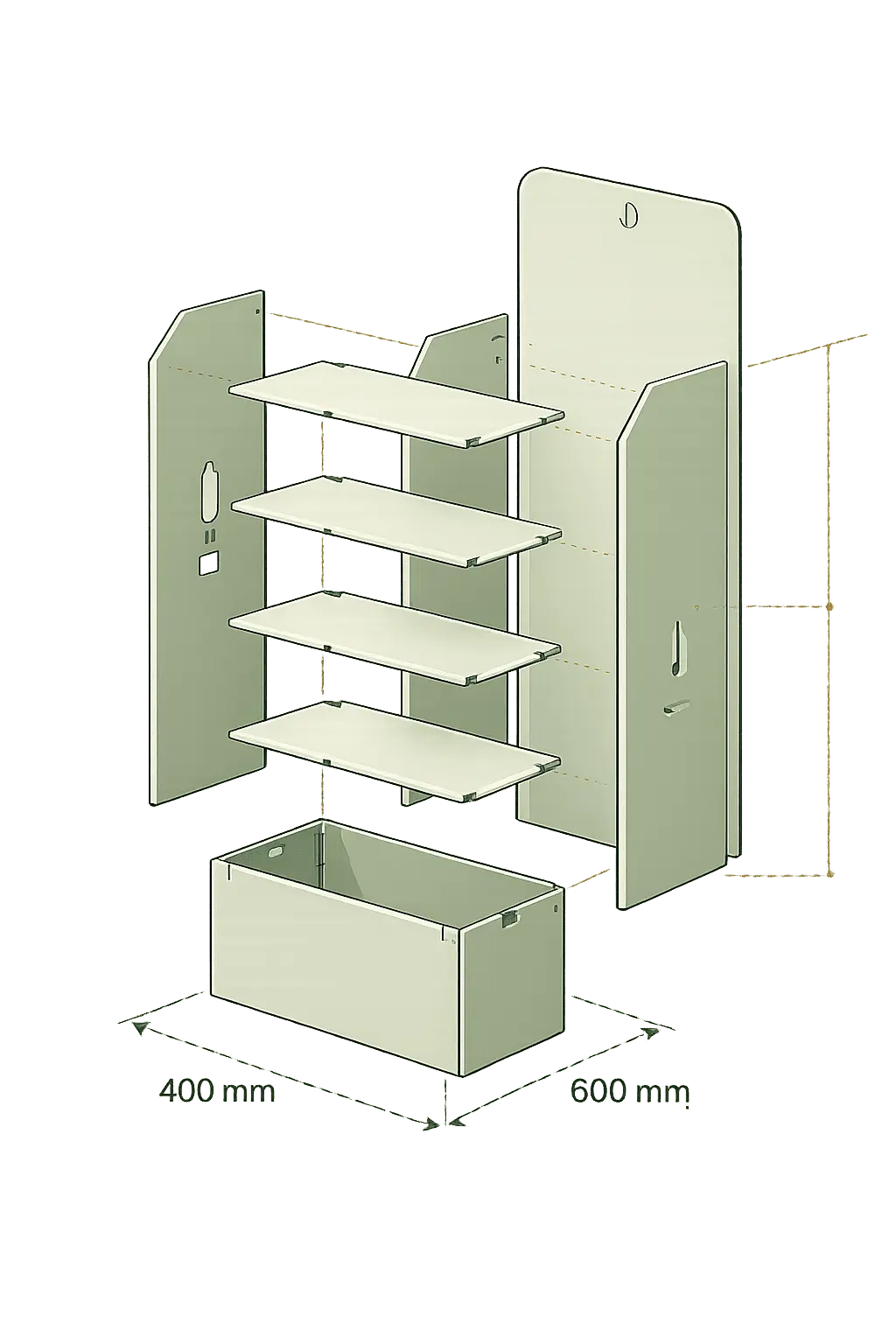 Diseño estructural de expositor PLV